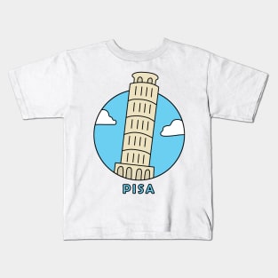 Leaning Tower of Pisa Kids T-Shirt